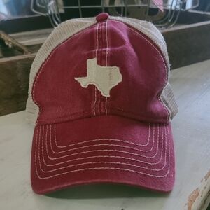 Fahrenheit Red and Tan Texas Cap